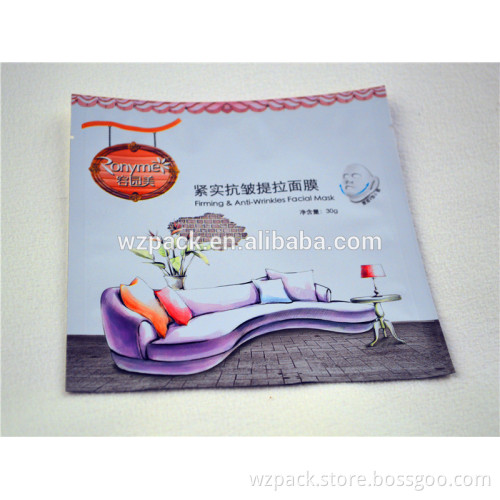 facial mask plastic packaging triple-sealed packaging bags